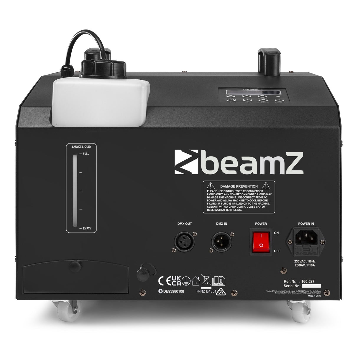 beamZ SB2000LED Rook- & Bellenblaasmachine 2000W met RGB LED’s en DMX