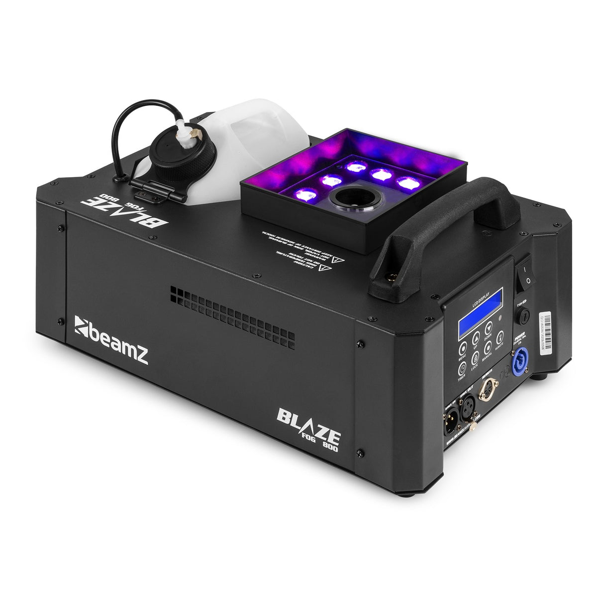 beamZ Blaze 800 Rookmachine met RGBA LED’s – 800W, DMX & LCD-bediening