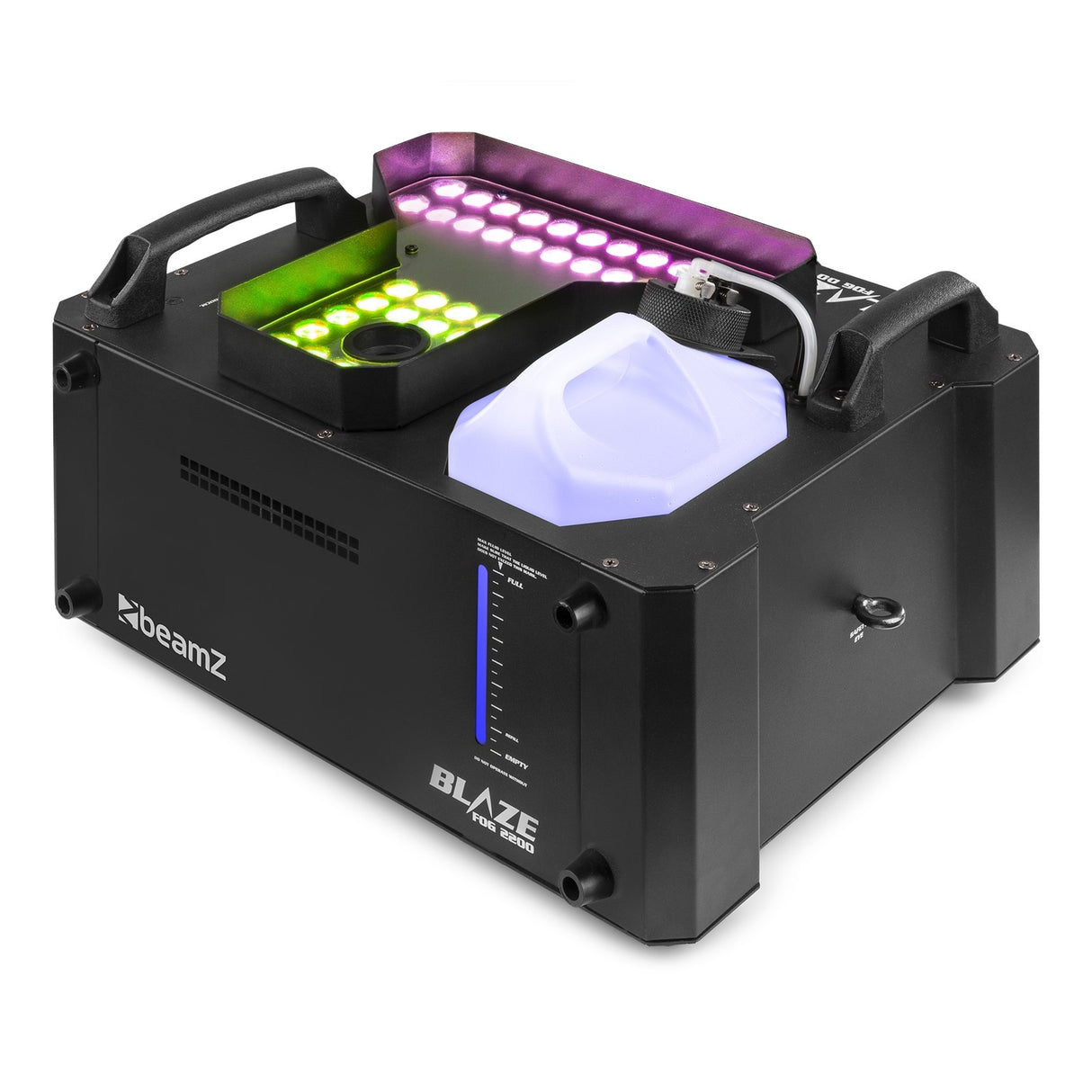 beamZ Blaze 2200 Rookmachine – 2200W met 48x RGBA LED’s, DMX, 3500ml Tank & Direct Stop