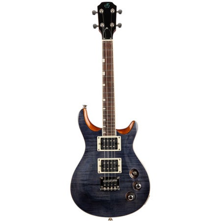 Flight Vanguard Transparent Black – Elektrische Solidbody Tenor Ukulele met 2 Humbuckers