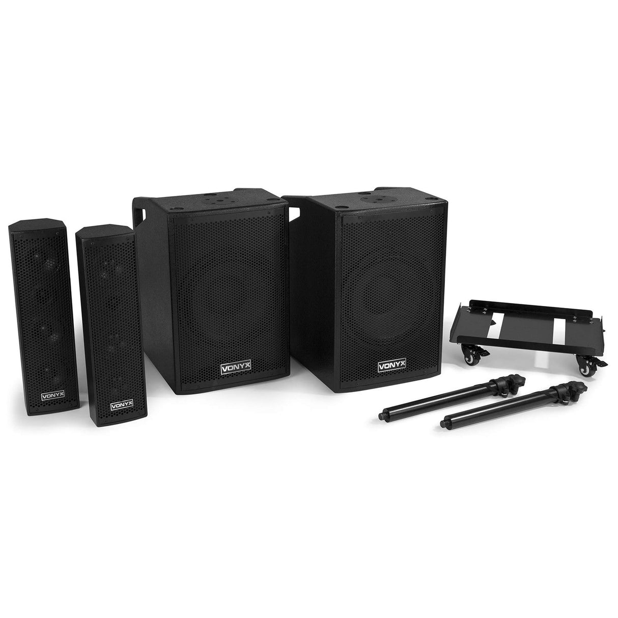 VONYX VX1050BT 1150W 2.2 Actieve Speakerset met Dubbele 12 inch Subwoofers en Bluetooth