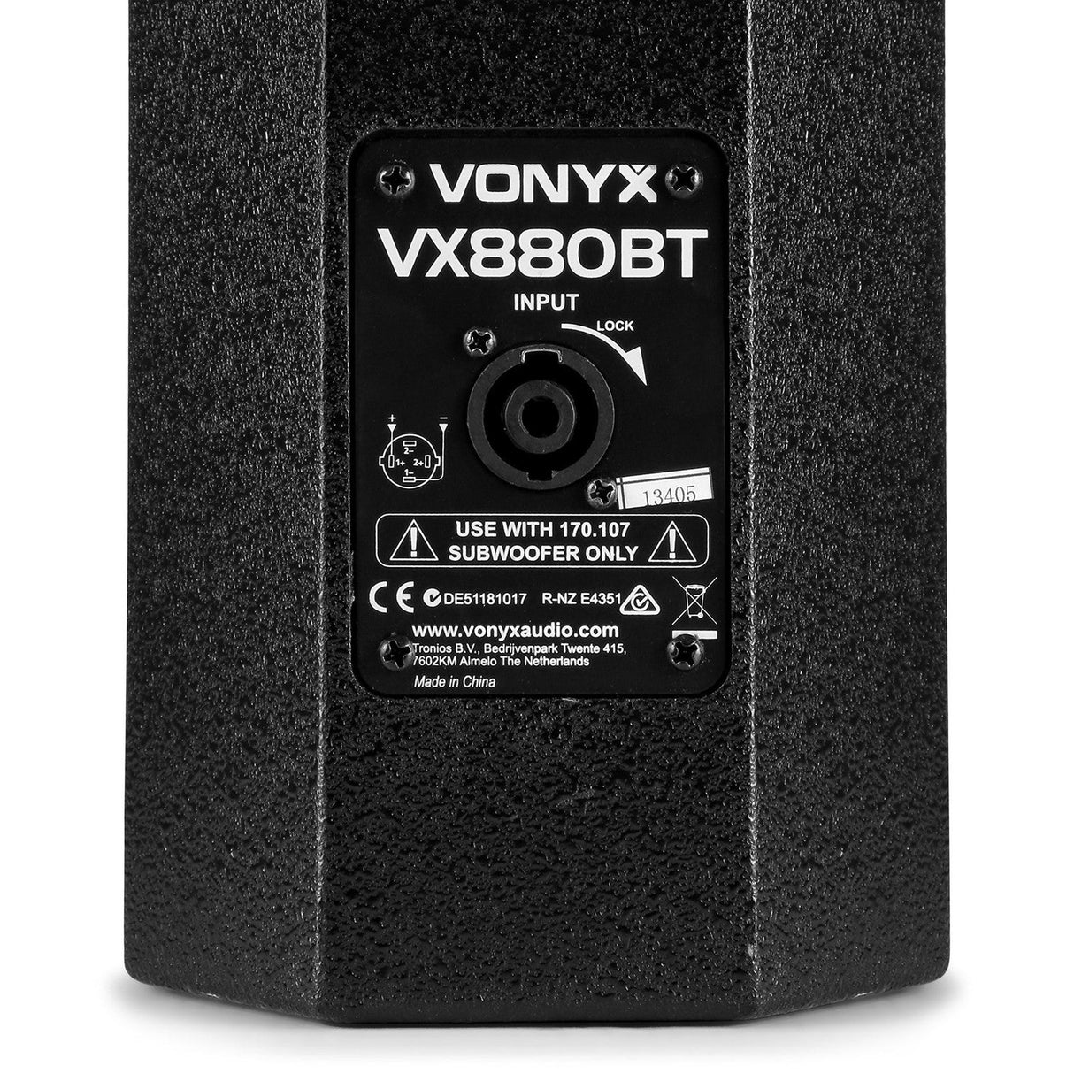 VONYX VX880BT 1000W 2.1 Actieve Speakerset met 15 inch Subwoofer, Bluetooth en Kolomspeakers