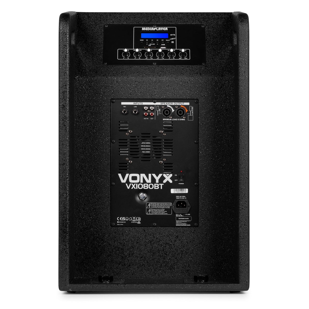 VONYX VX1080BT 1250W 2.2 Actieve Speakerset met Dubbele 15 inch Subwoofers en Bluetooth 5.3