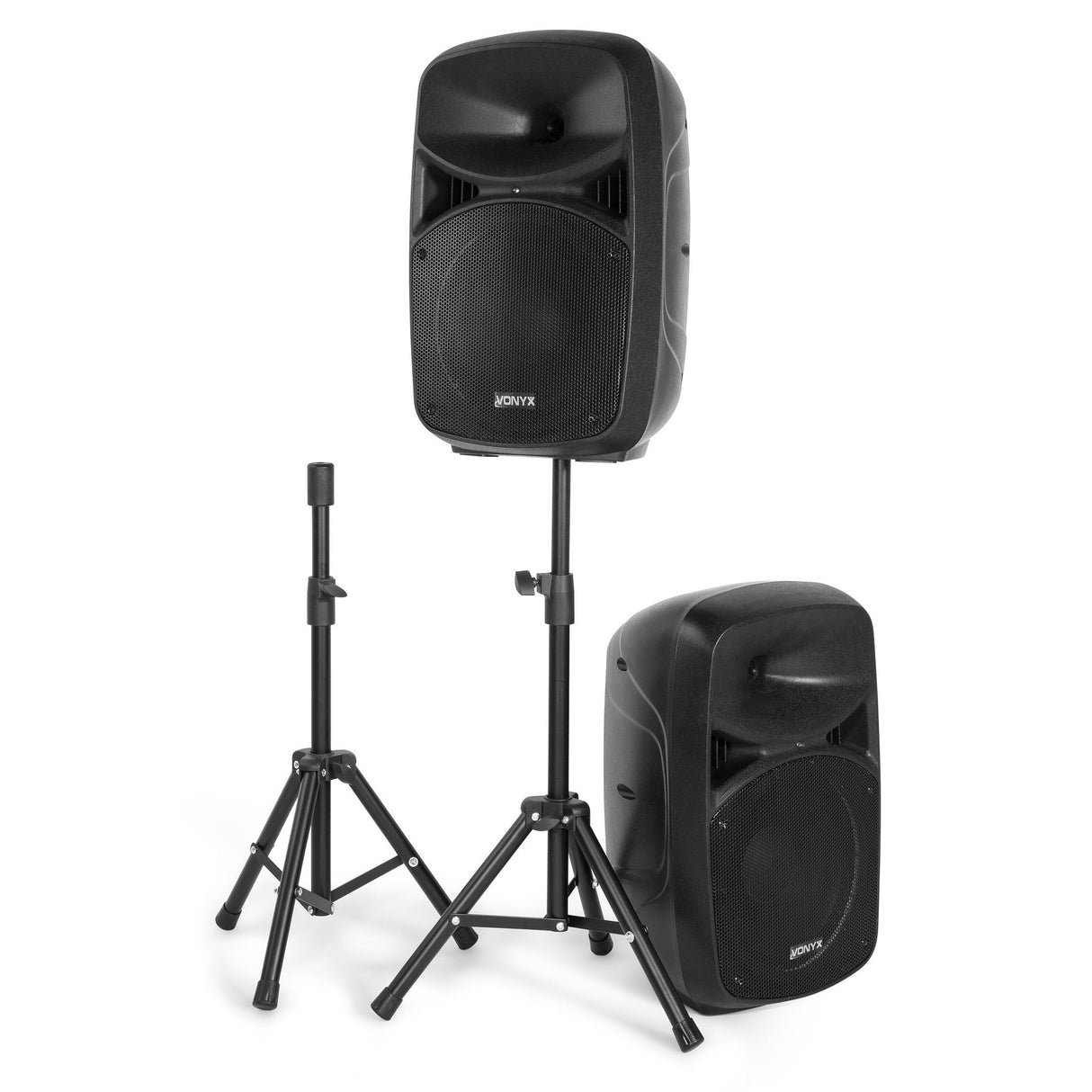 VONYX VPS102A 600W Actieve Speakerset met Bluetooth, USB/SD en 10 inch Woofers