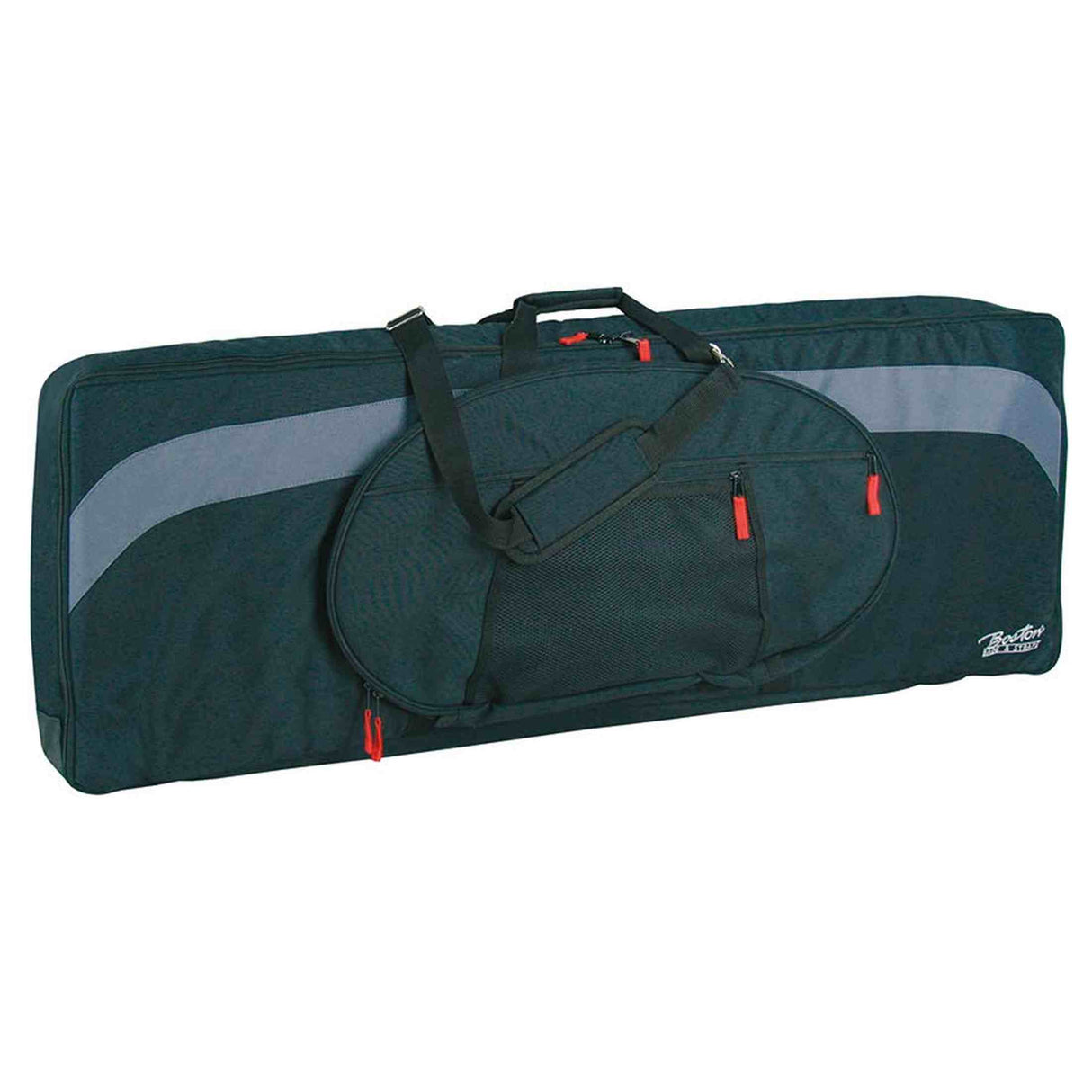 Boston KBT-130-BG Super Packer gigbag – voor keyboard, 1300 x 360 x 130 mm, 25 mm gevoerd, zwart/grijs