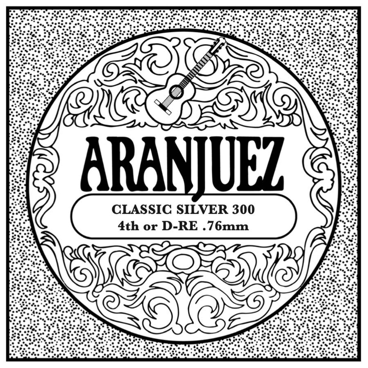 Aranjuez AR-304 D-4 snaar, silverplated wound nylon, medium gauge