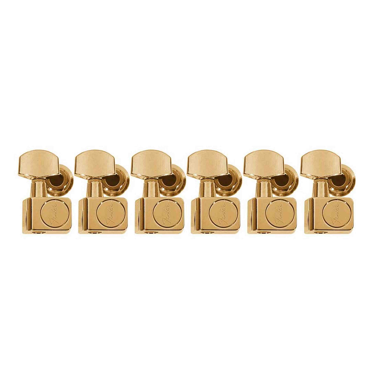 Fender 0990820200 Stemmechanieken, American Standard, 2 guide pins, set of 6, goud