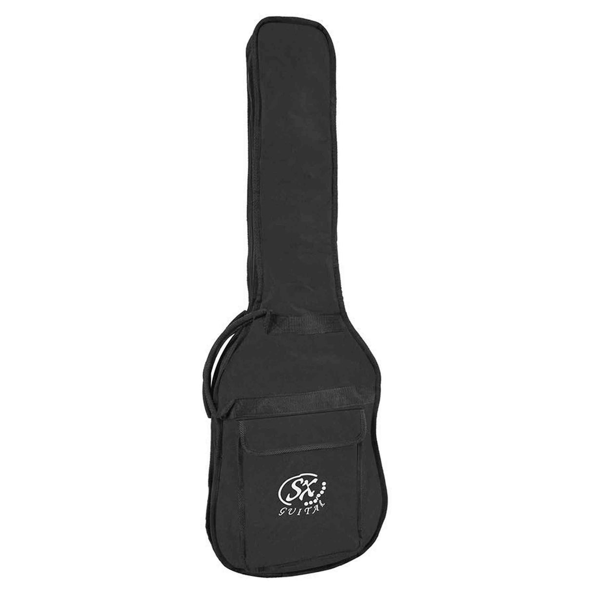 SX SE1SK-BK elektrisch gitaarpakket – compleet starterspakket met versterker, tas en accessoires, zwart