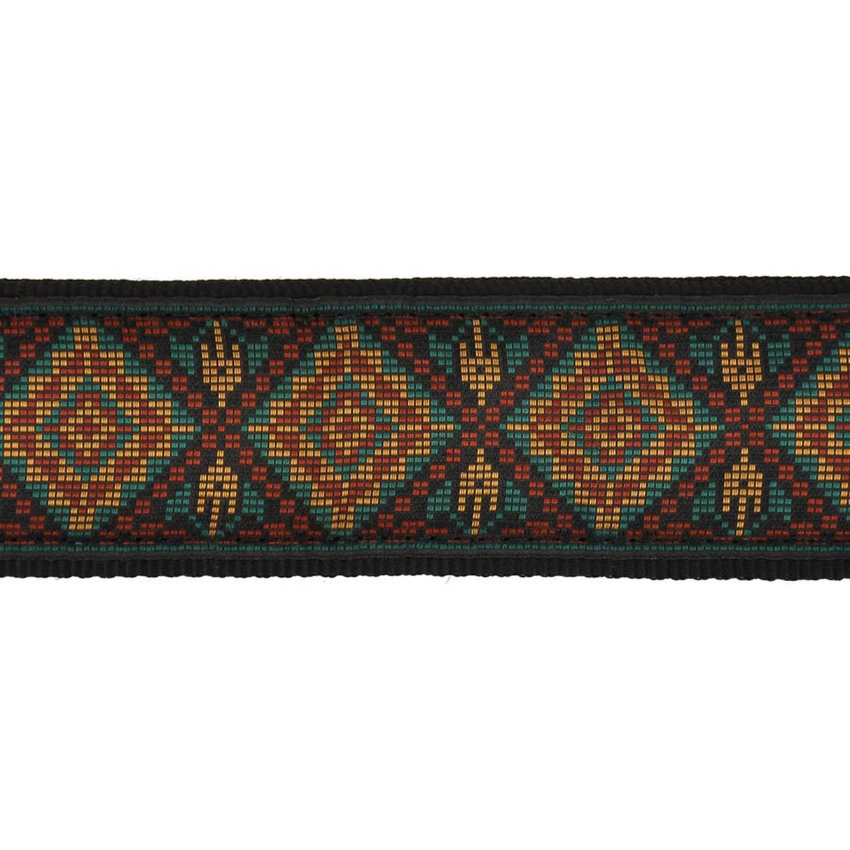 Gaucho GST-184-10 gitaarriem, 2" jacquard geweven, leren slips, meerkleurig