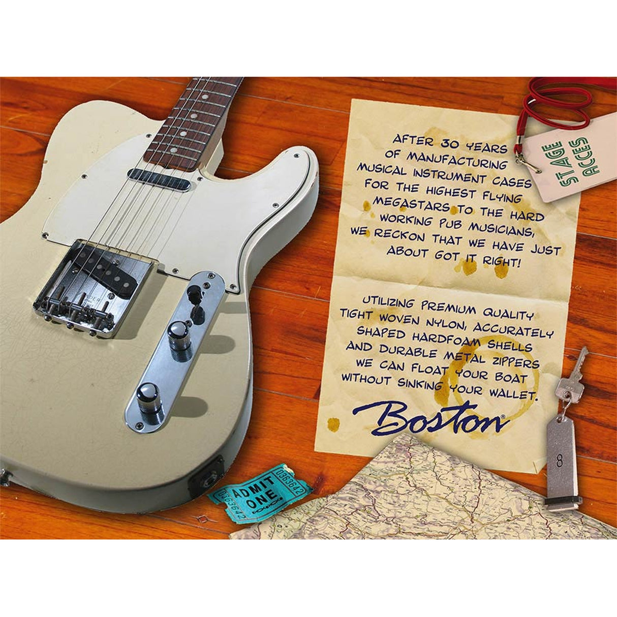 Boston CAC-250-D Softcase nylon softcase met polystyreen vulling voor dreadnought gitaar