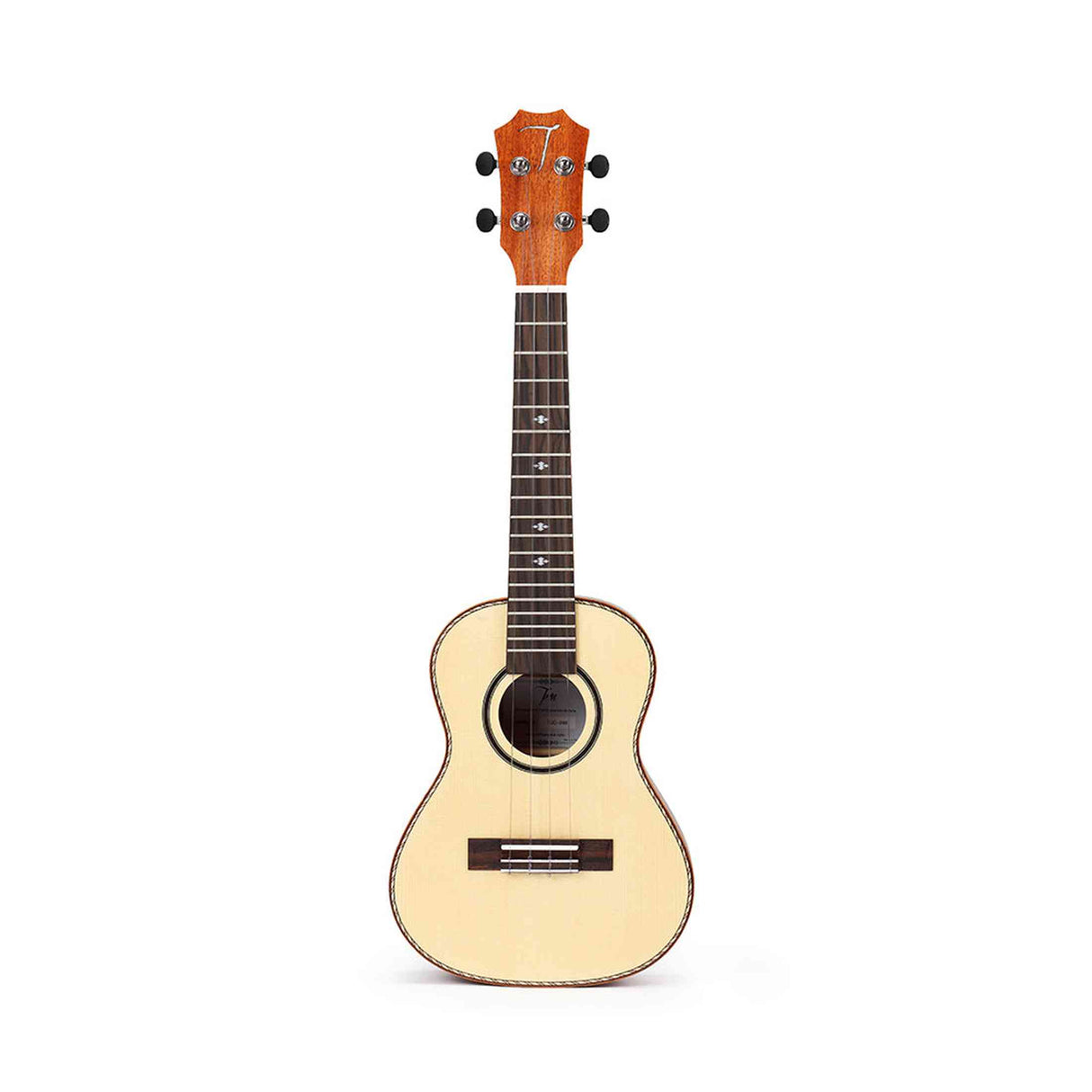 TOM 280 E Tenor Ukelele met Massief Sparren Bovenblad en Pickup Inclusief Luxe Hoes