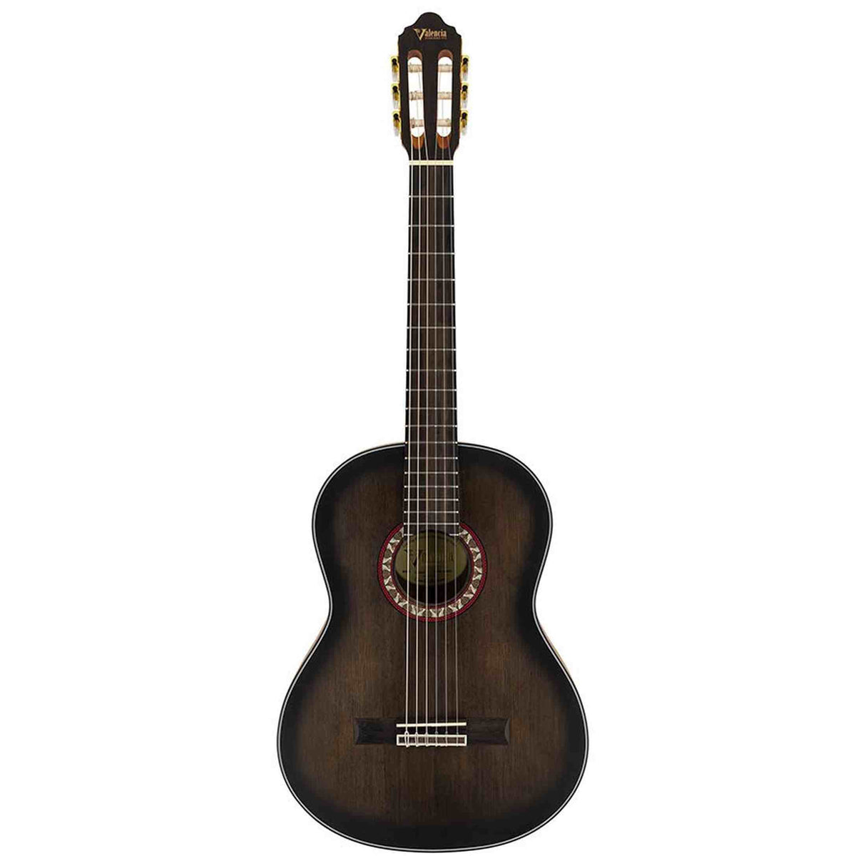 Valencia VC404HSB klassieke gitaar – Sitka Spruce top, mahonie body, inclusief stemapparaat, standaard en tas