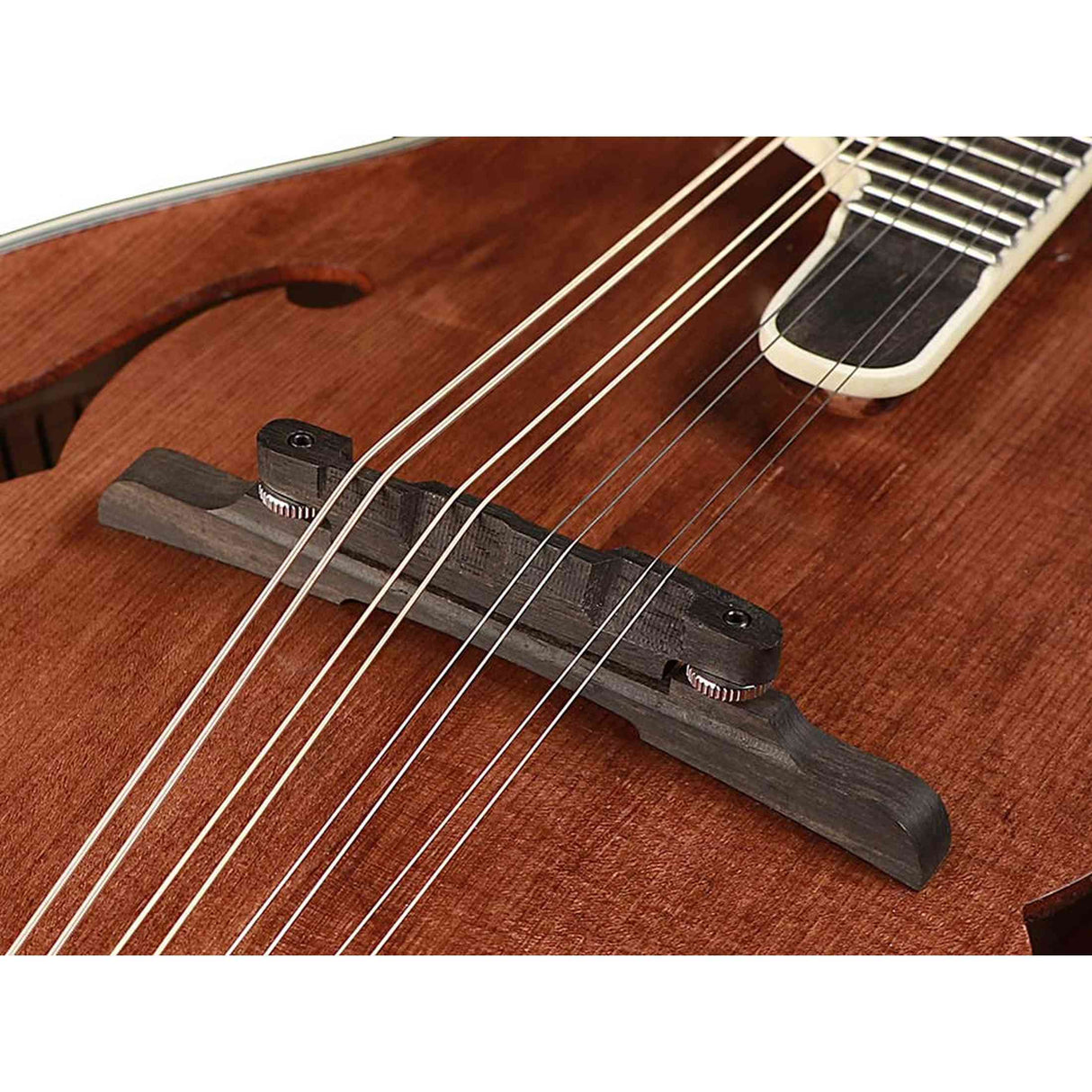 Richwood RMF-220-WN F-Style Mandoline – Massief Sparren & Gevlamd Esdoorn, Satijn Walnoot