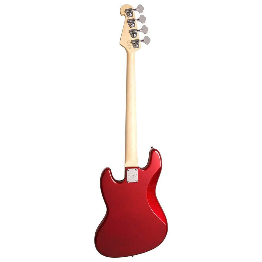 SX BD1/CAR Standard Series J-Style Elektrische Basgitaar Candy Apple Red