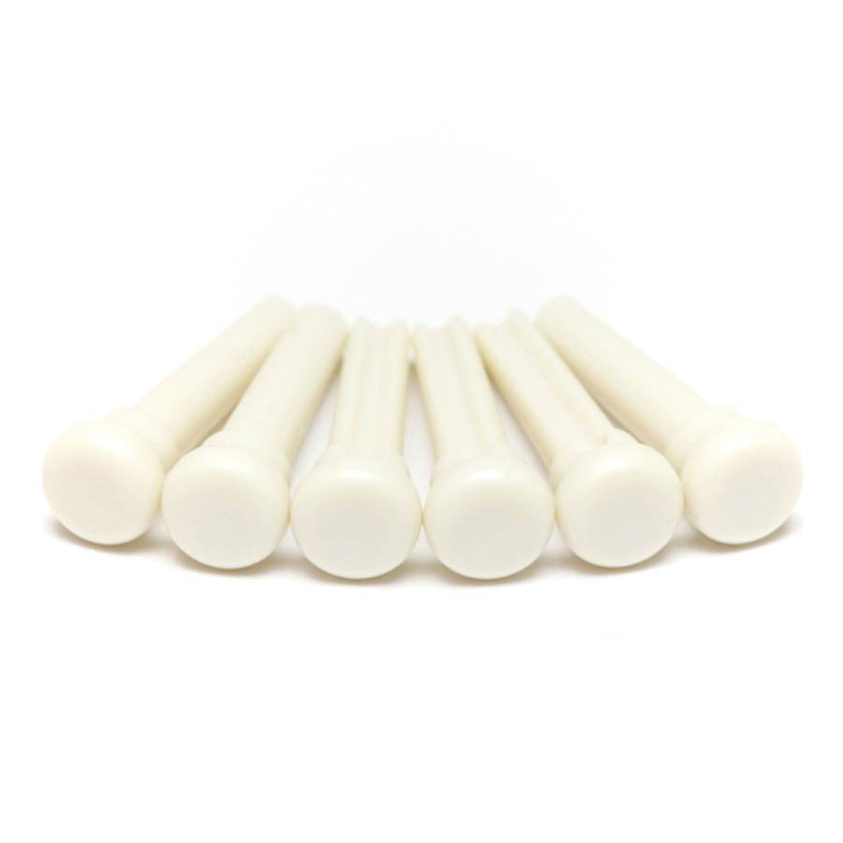 Graph Tech PP-4000-00 Presentation style bridge pins, set of 6, white