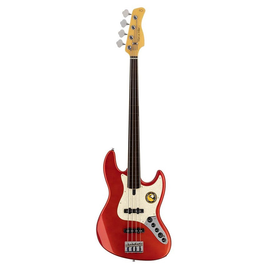Sire V7+ A4F/BMR Marcus Miller 2nd Gen fretless 4-snarige basgitaar Bright Metallic Red