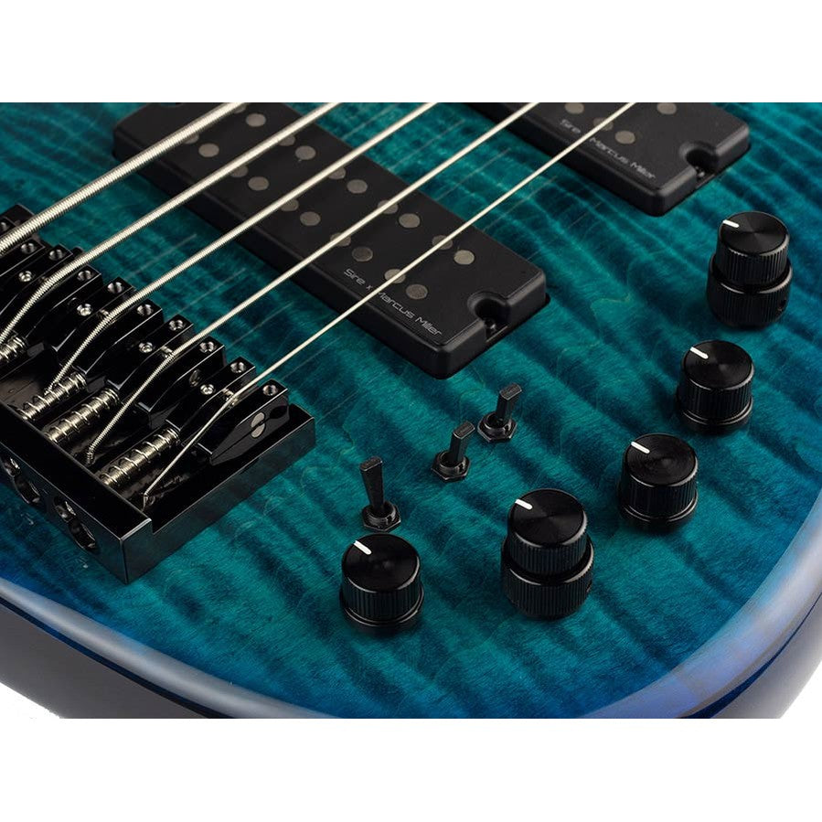 Sire M7+ A5/TBL Marcus Miller 5-Snarige Basgitaar Transparent Blue