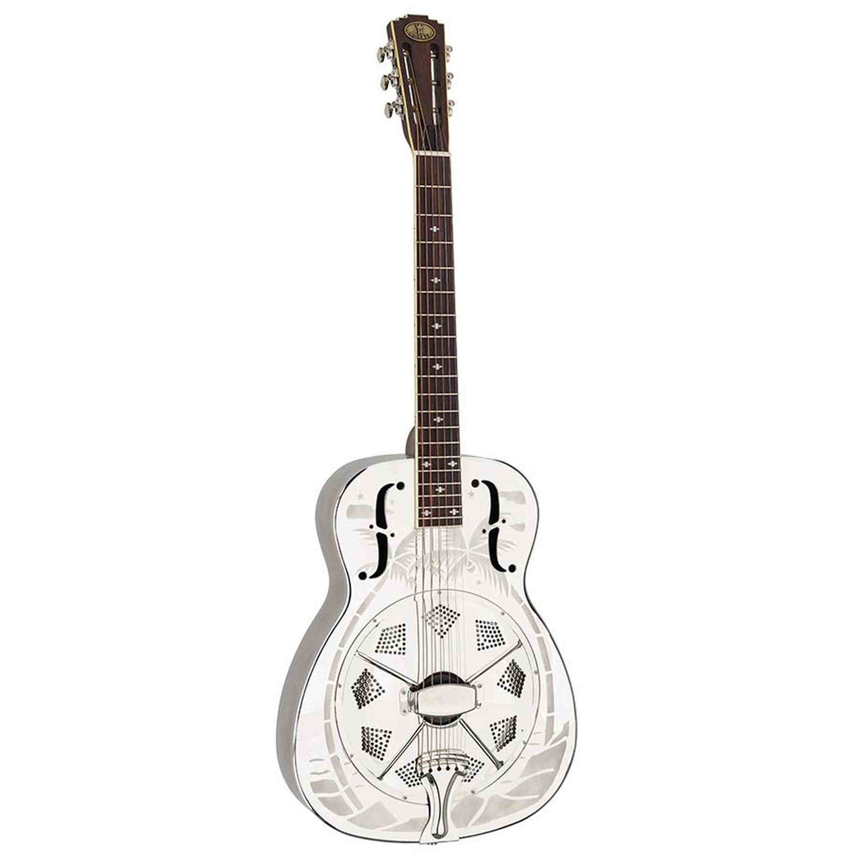 Royall WE14/NI West End Resonator 14-Fret – Bell Brass, Etched Nickel, Biscuit Cone, Softcase