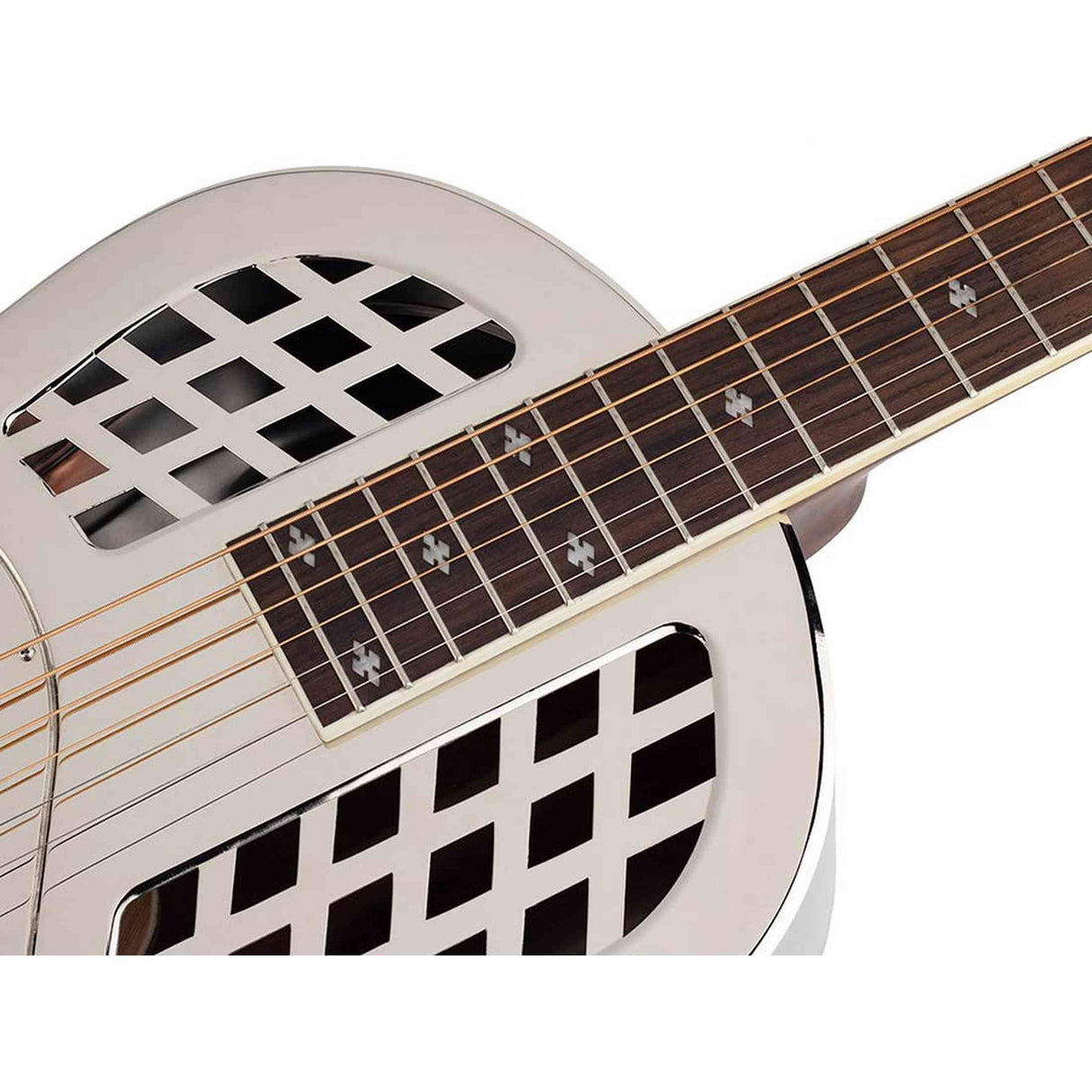 Royall TMP12/NI Tampa Tricone Resonator 12-Fret – Bell Brass, Nickel Finish, Tricone, Softcase