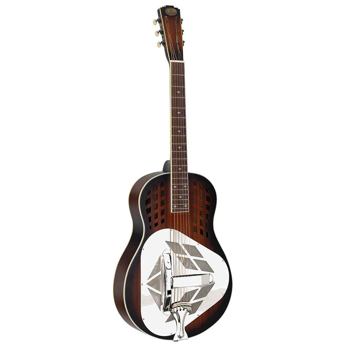 Royall DLT12/DSB Delta Tricone Resonator 12-Fret – Mahonie, Sunburst, Tricone, Softcase