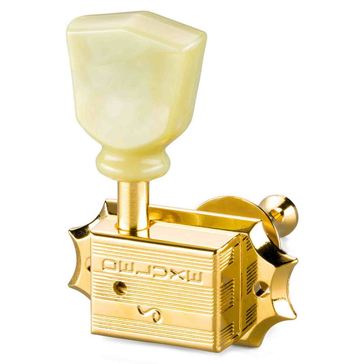 Schaller 101405231636 Stemmechanieken 3L3R Deluxe KeyStone. 21.7x6mm solid shaft, goud