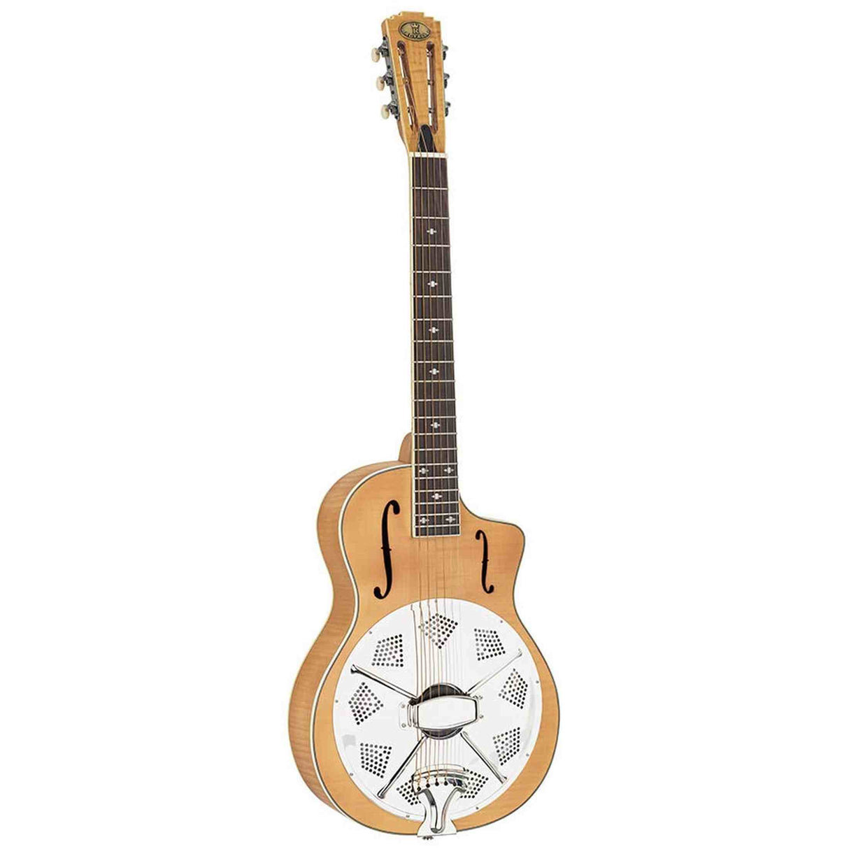 Royall BB14C/FL Bantam Blazer Resonator 14-Fret – Flamed Maple, Parlor Size, Biscuit Cone, Softcase
