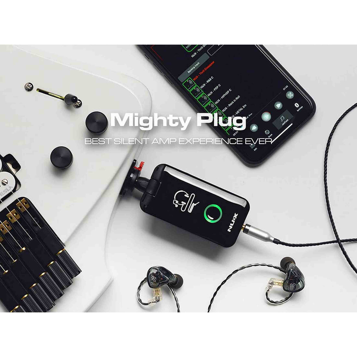 NUX MPLUG Mighty Series hoofdtelefoonversterker met effecten, amp-modellen en Bluetooth
