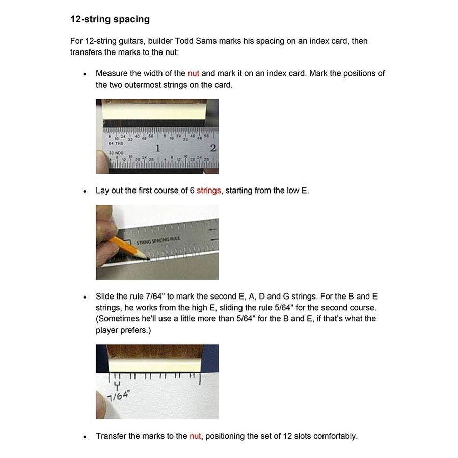 StewMac SM0673 Snaarverdelingsliniaal RVS