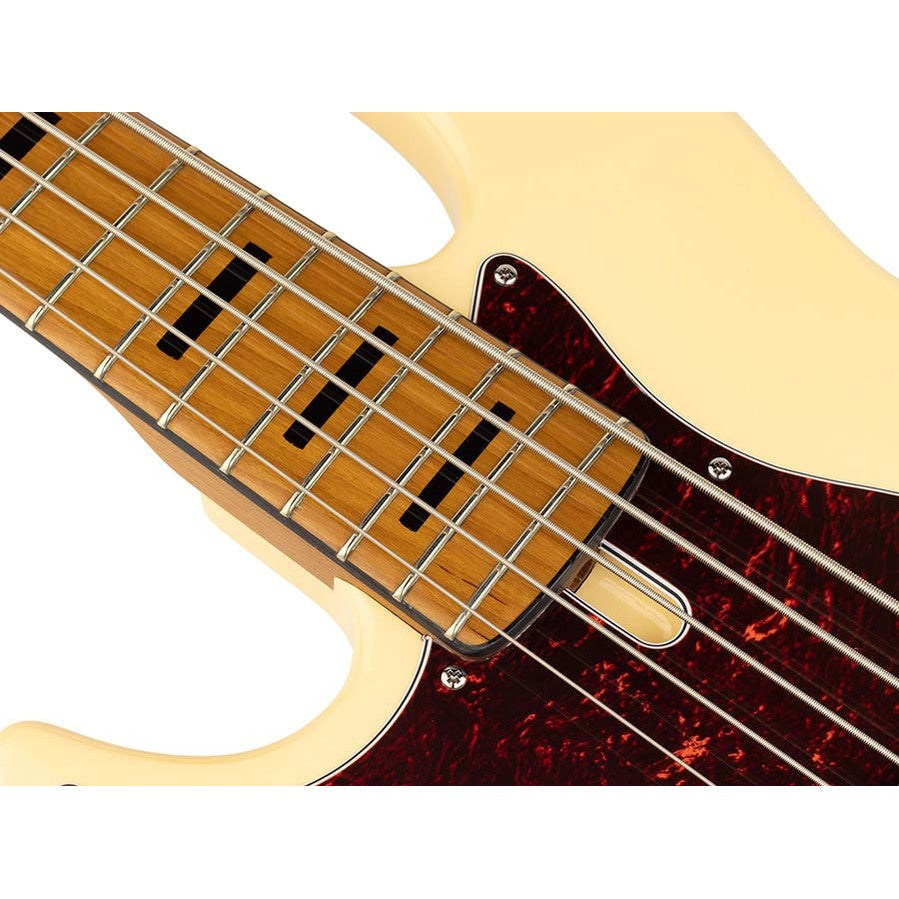 Sire V5 A5L/VWH Marcus Miller Linkshandige 5-snarige Basgitaar Vintage White