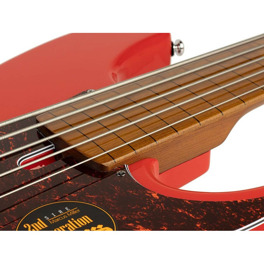 Sire P5 A5F/DRD Marcus Miller fretless basgitaar 5-snarig passief elzen dakota red