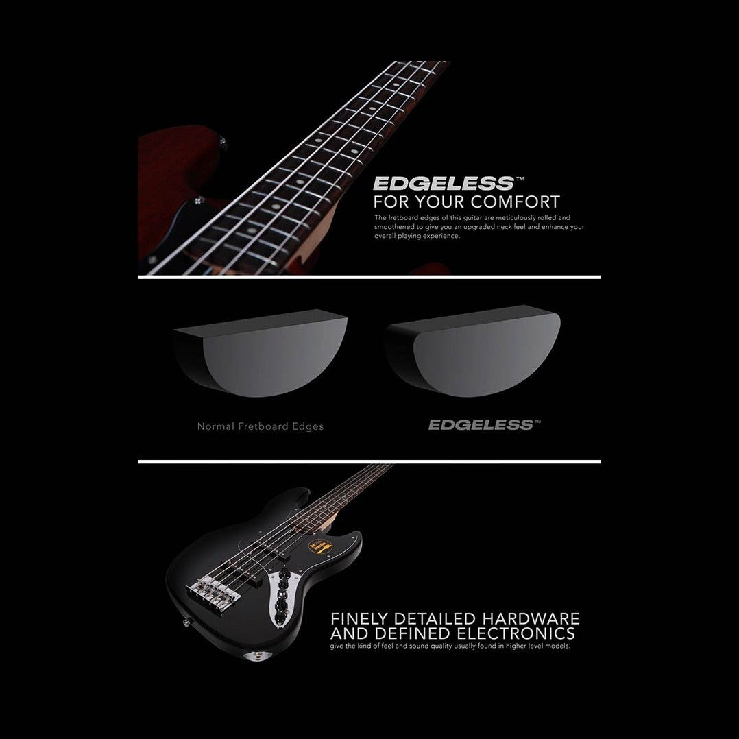 Sire V3+ 4/BKS Marcus Miller 2nd Gen Basgitaar Black Satin