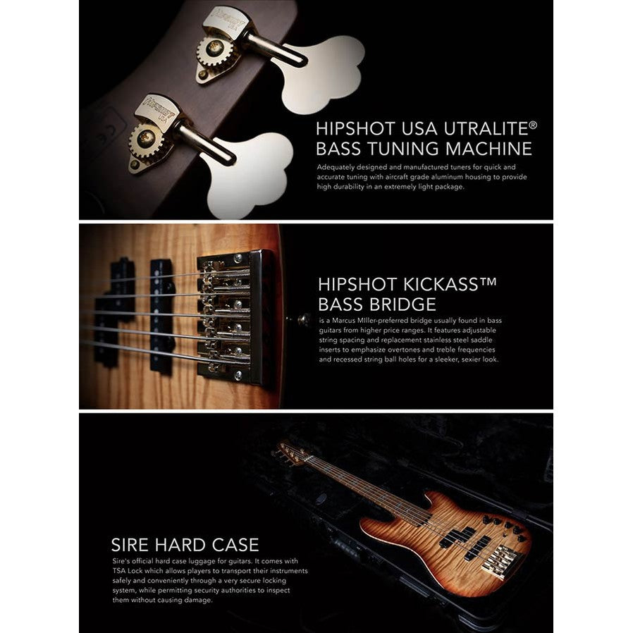 Sire P10 DX5/NT Marcus Miller 5-snarige actieve basgitaar Natural