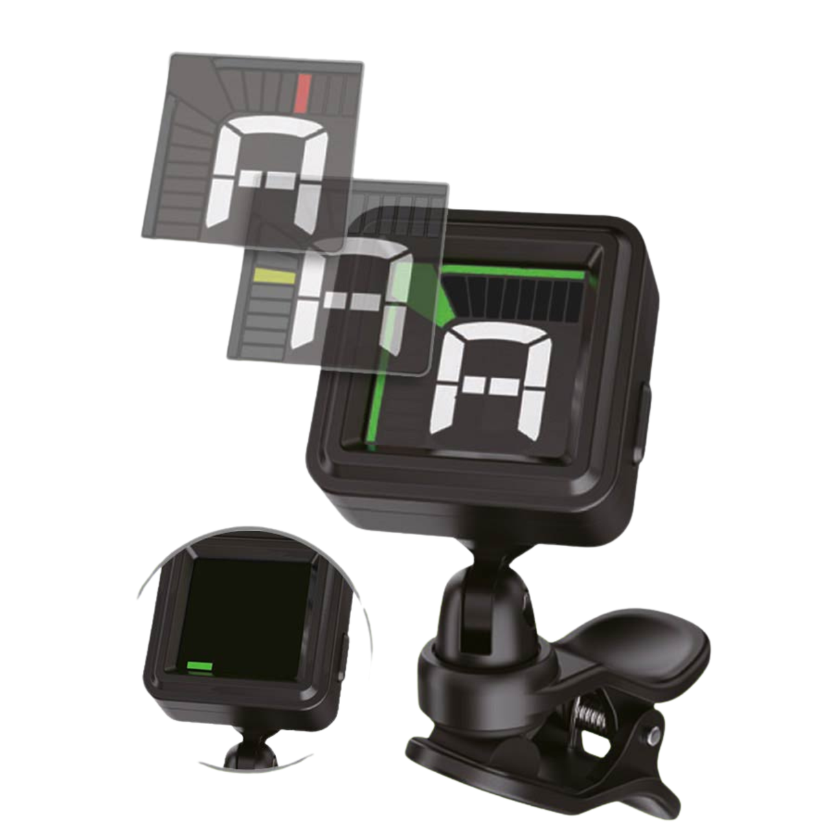 Boston BTU-350 chromatische clip tuner met full color display 440Hz B0 tot B7