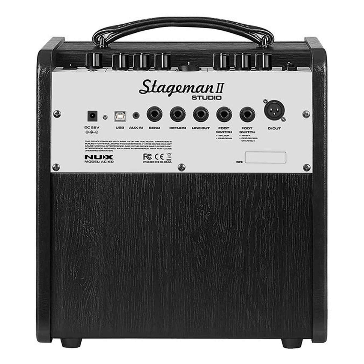 NUX AC-60 akoestische gitaarversterker 60W 2 kanalen 6.5” speaker Bluetooth