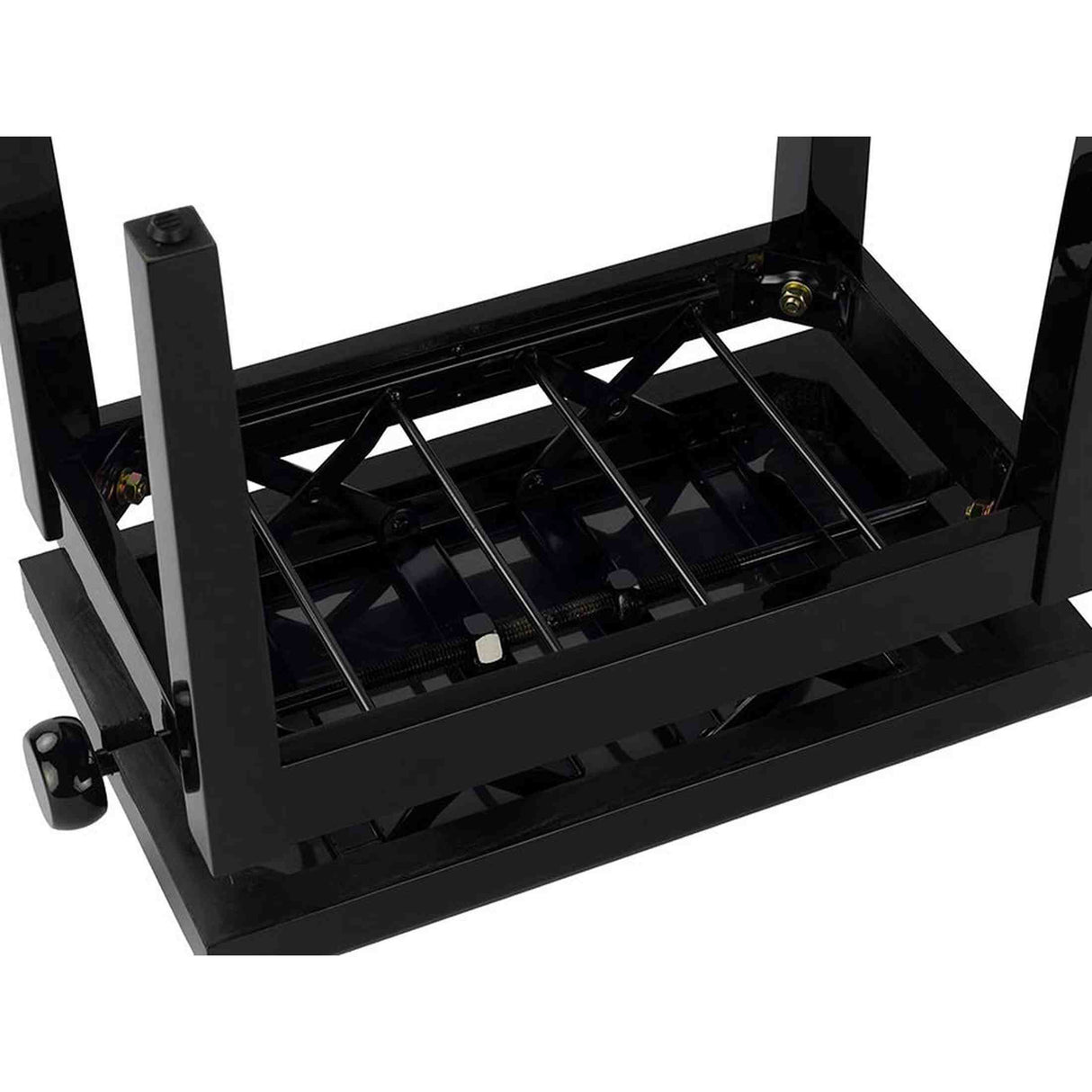 Boston PB2/2025 pianobank Deluxe – verstelbare zitting, dubbelkruis, hoogglans zwart met skai bekleding