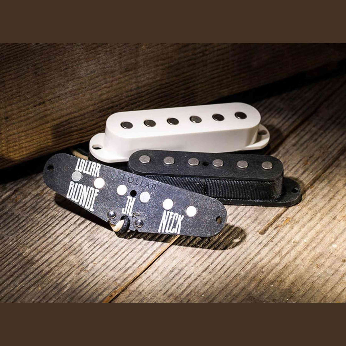 Lollar 10-203-111-14 Vintage Blonde Neck Single Coil Pickup 5.6K Flat Poles Parchment