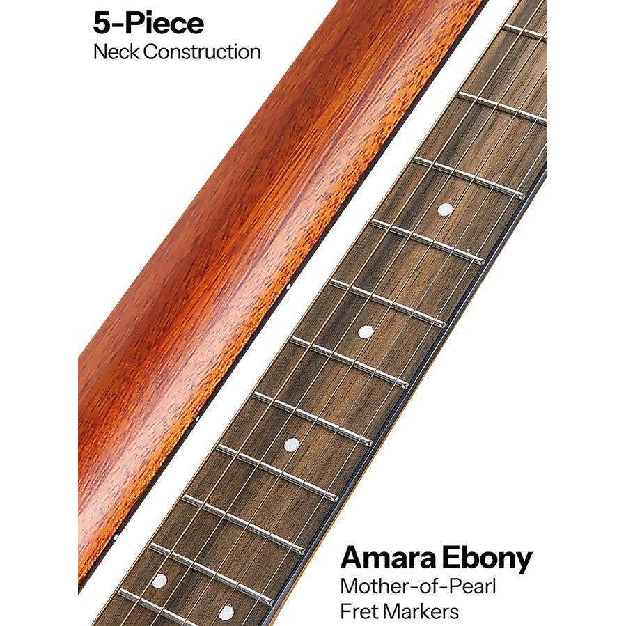 Bromo BAT1NL Tahoma Series linkshandige dreadnought akoestische western gitaar