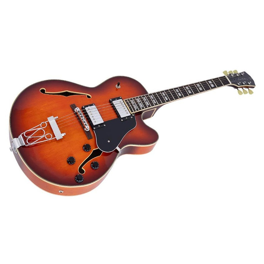 Sire Guitars H7F/TB Elektrische archtop gitaar, tobacco burst