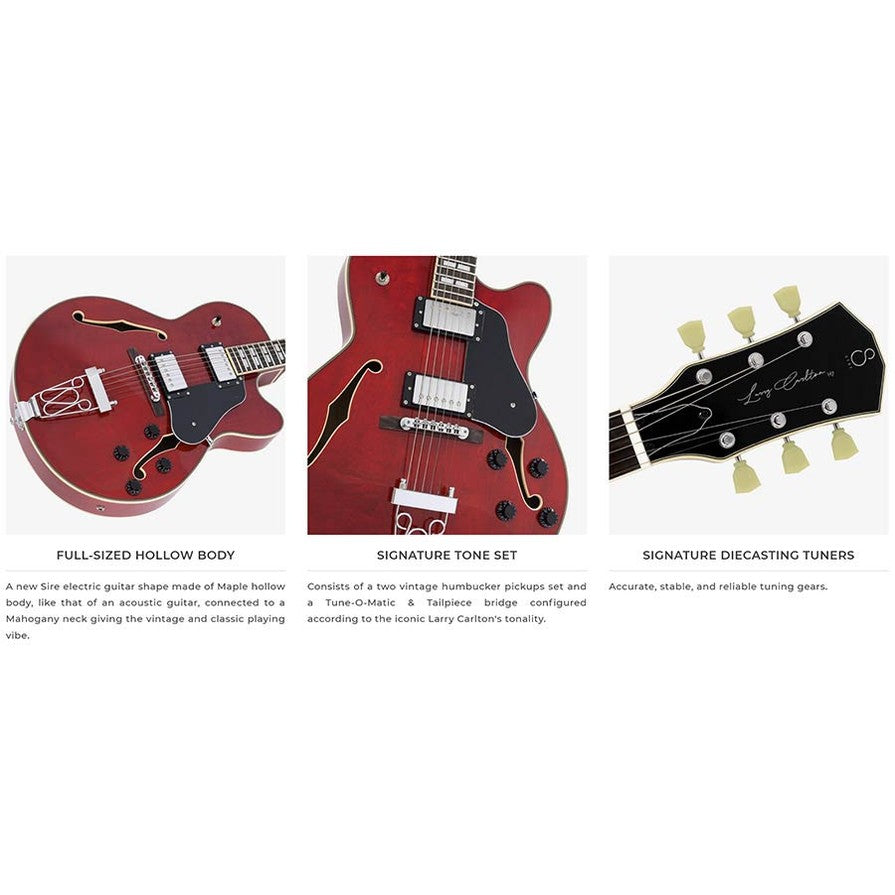 Sire Guitars H7F/TB Elektrische archtop gitaar, tobacco burst