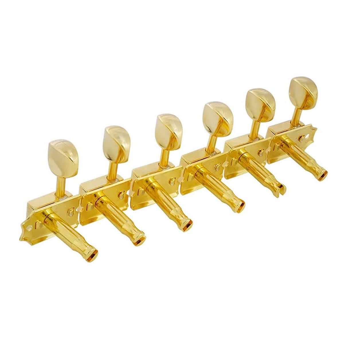 Hosco Japan H-21333GSVTR Stemmechanieken voor gitaar, 6x links, Vintage Tone Revival Series, goud oval knop, goud