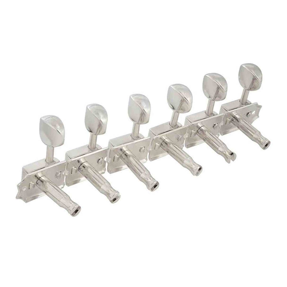 Hosco Japan H-21333NSVTR Stemmechanieken voor gitaar, 6x links, Vintage Tone Revival Series, nikkel oval knop, nikkel