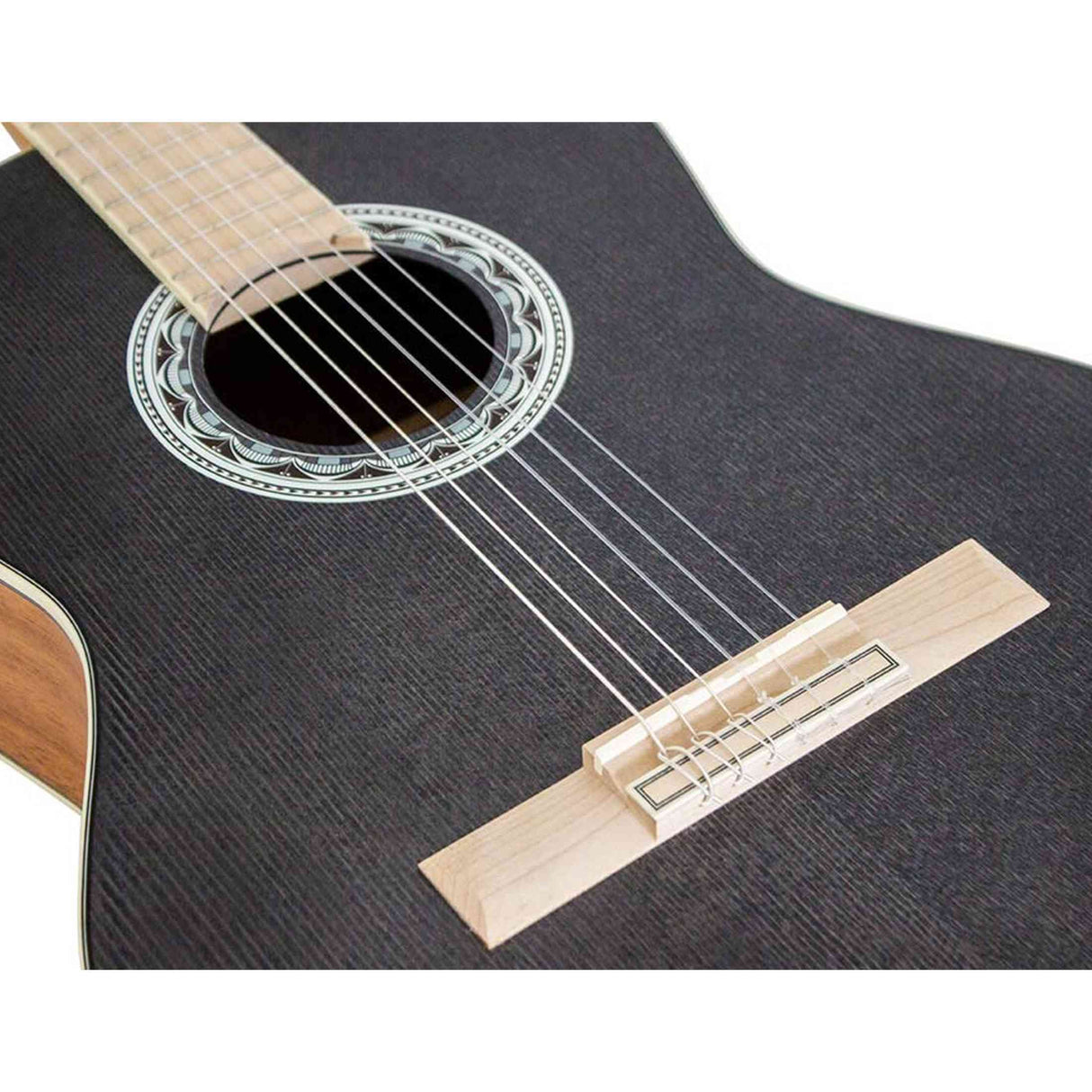 Valencia VC354HBK Klassieke Gitaar 4/4 – Sitka Spar & Mahonie, Zwart, Inclusief Tas, Standaard en Stemapparaat