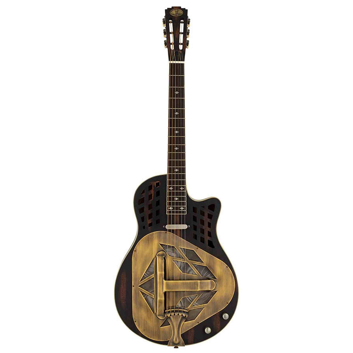 Royall CH12SC/BRS Chess Cutaway SC Tricone Resonator 12-Fret – Okoumé, Brown Satin, Lipstick PU, Softcase