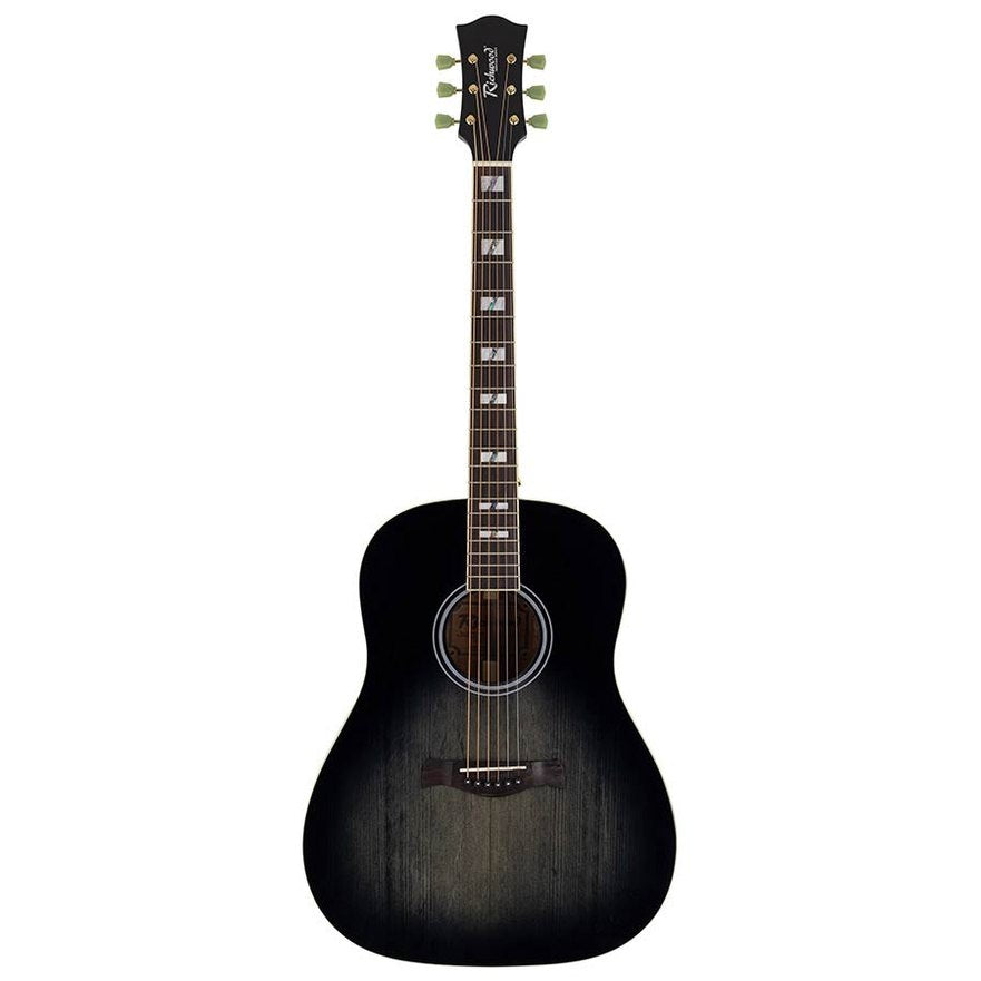 Richwood HSDS-42-TBK Heritage Series dreadnought akoestische western gitaar zwart