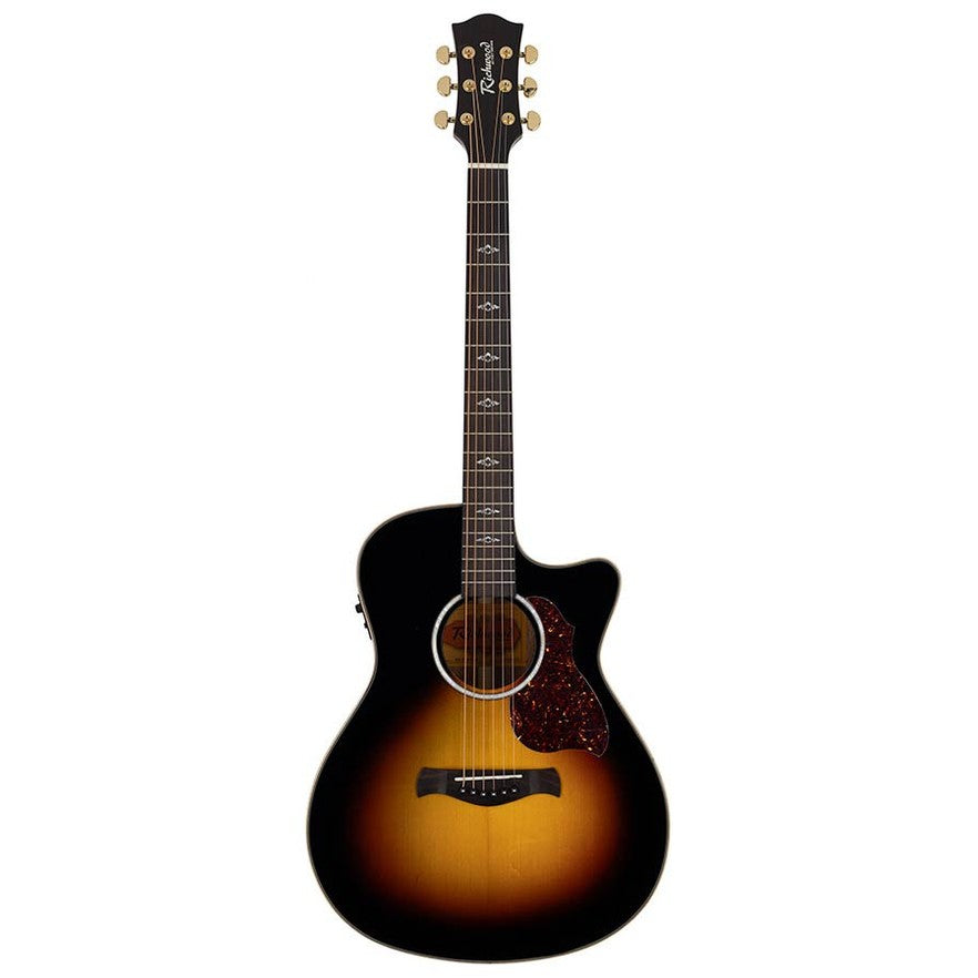 Richwood RG-27-CESB grand auditorium semi akoestische westerngitaar sunburst