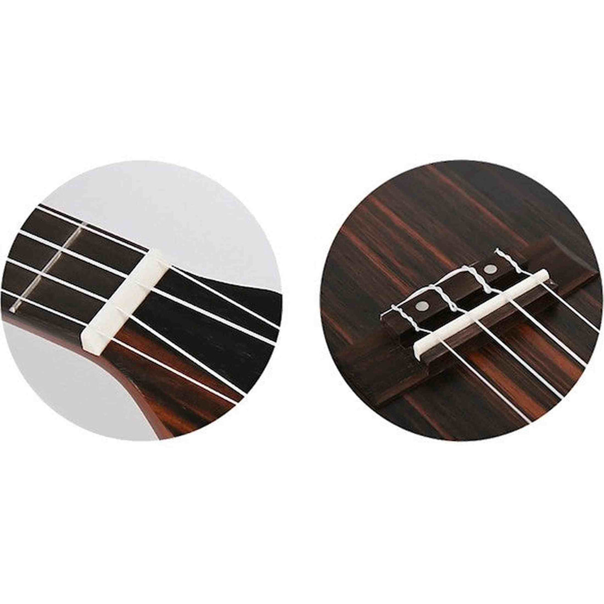 Flight DUC460 Amara EQ Elektrisch-Akoestische Concert Ukulele met Amara Body, Pickup en Aquila Super Nylgut Snaren