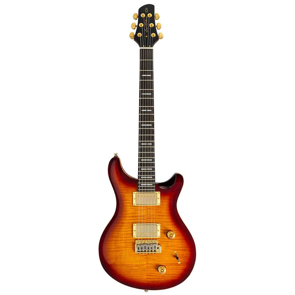 Sire Q7/TS Larry Carlton elektrische gitaar – mahonie + maple veneer, HH-configuratie, Tobacco Sunburst