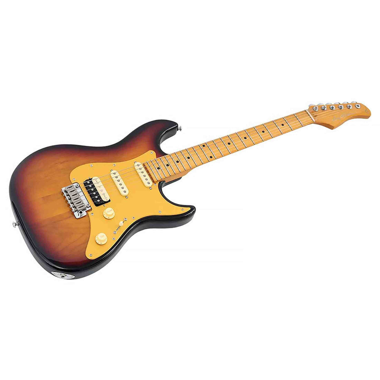 Sire S7N HSS/3TS New Gen Larry Carlton elektrische gitaar – S-Style, alder body, 3-Tone Sunburst, HSS-configuratie, stainless steel frets