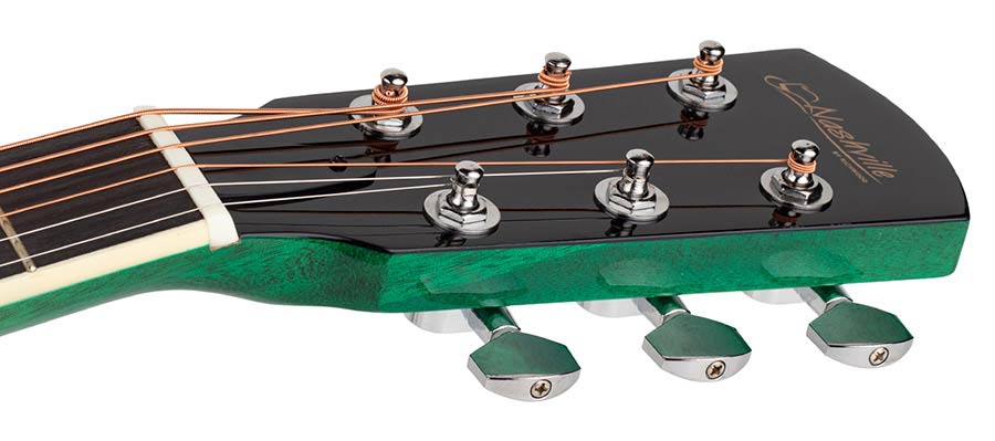 Nashville GOF-110-TGN Offset Soundhole Akoestische Gitaar Transparent Groene
