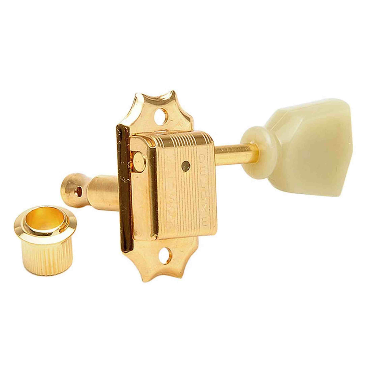 Kluson MC33G Stemmechanieken voor gitaar "Double Line", 3x links + 3x rechts met tulip knoppen, goud